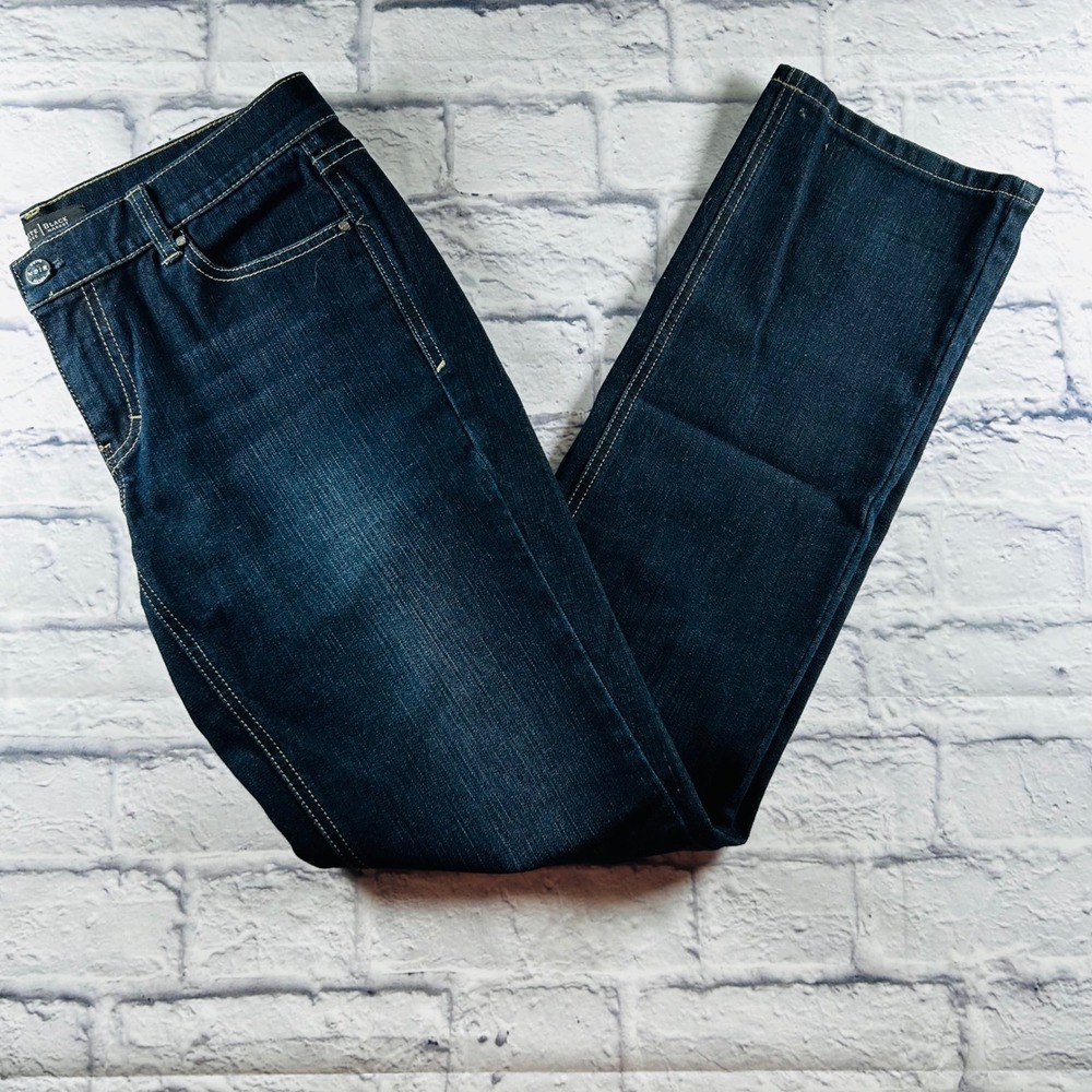White House Black Market Noir Slim Leg Jeans Dark Wash Womens 8R Denim